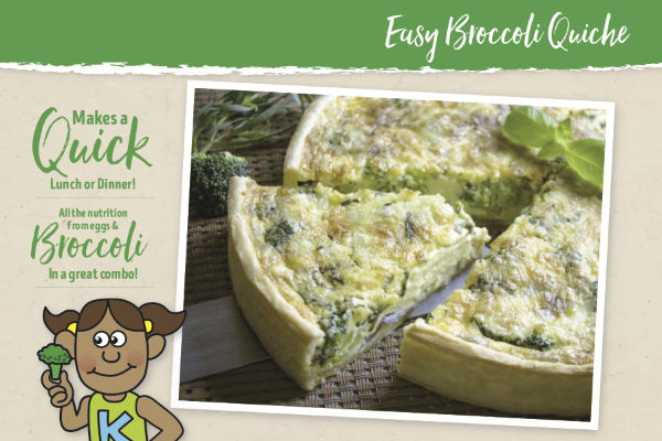 Broccoli Quiche recipe card